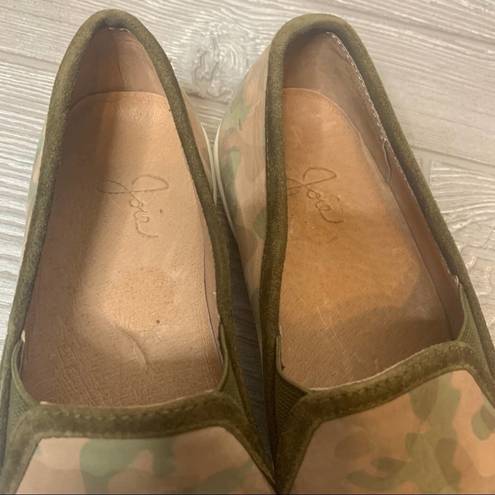 Joie  Huxley leather camo slip on sneakers