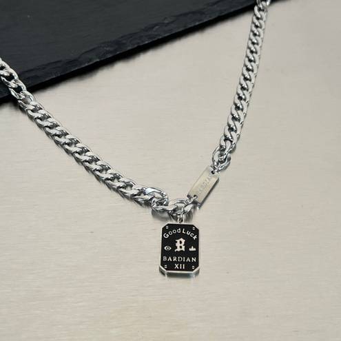 Good Luck Pendant Necklace for Men Women Streetwear Unisex Hip Hop Style Silver