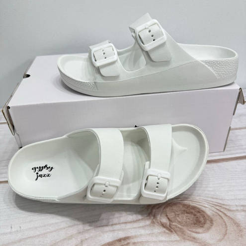 Very G NEW  Gypsy Jazz White Slip On EVA Waterproof Sandals