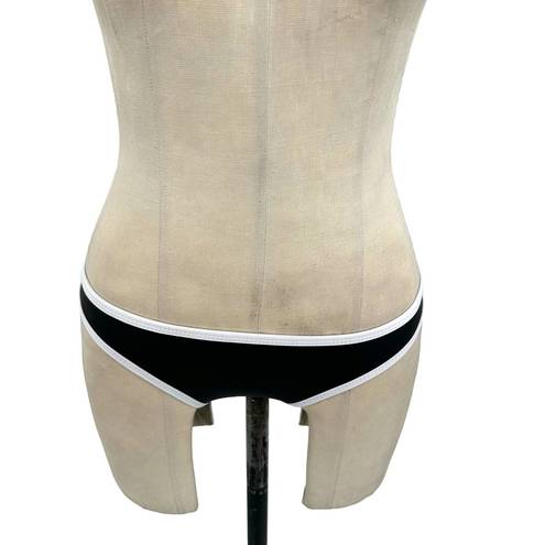 Hoaka Swimwear  Black White Trim Neoprene Two-Piece Bikini Set XS Plus / Small