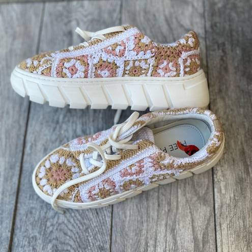 Free People  crochet sneakers size 9