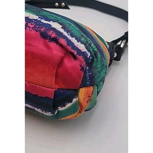 Nine West Nine & CO Nylon/Faux Leather Batik Watercolor Print Shoulder Bag