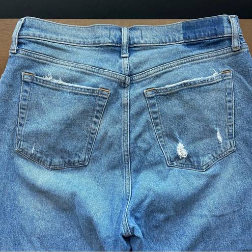 Abercrombie & Fitch A&F Medium Wash Criss Cross The 90’s Straight Ultra High Rise Jeans