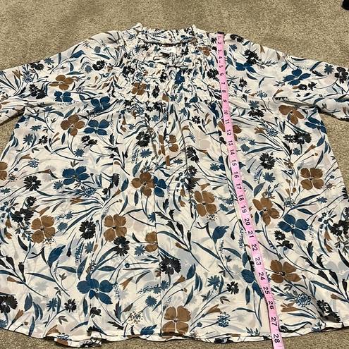 Style & Co  women’s sheer floral long sleeve blouse size xlarge .