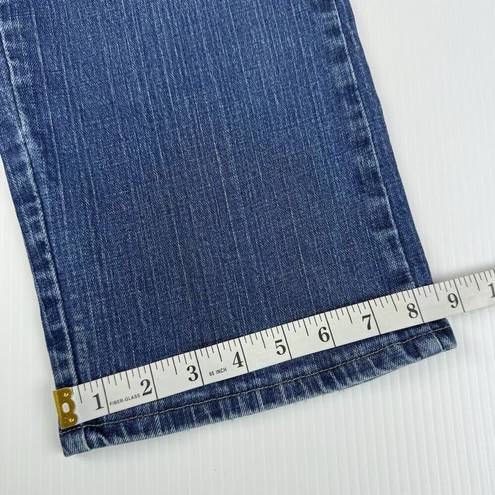 Lee Relaxed Straight Leg At The Waist Jeans Size 12 Short Blue High Rise