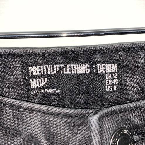 Pretty Little Thing  Washed Black Mom Jeans