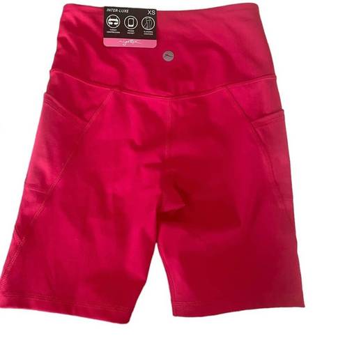 Gottex  Activewear Shorts Women Side Pockets Fitted Leg XS Pink Athleisure NWT