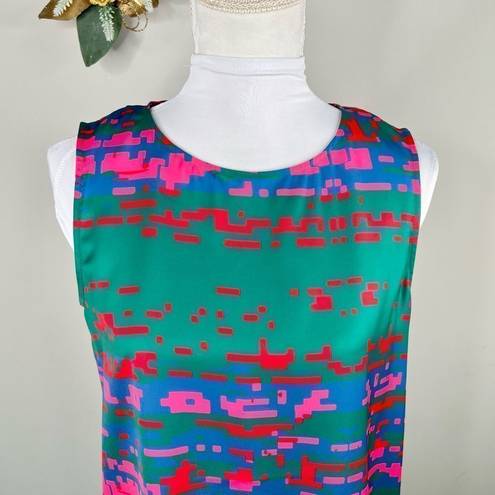  + CO by Coco Rocha Cornelia Top Green Pink Red Sleeveless Top Size 6