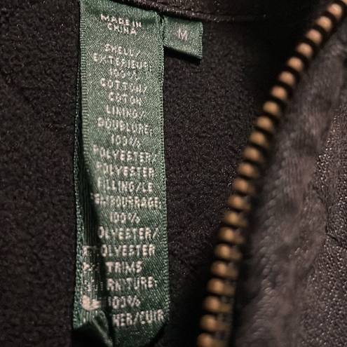 Krass&co Lauren Jeans  Western Quilted Denim Vest With Leather Trim Size Medium
