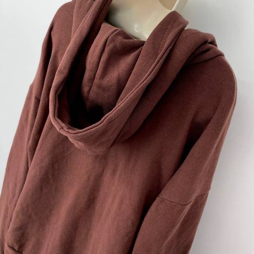 Naked Wardrobe  Brown Soft Pullover Hoodie NEW Womens Sz M style NW-T4322-N