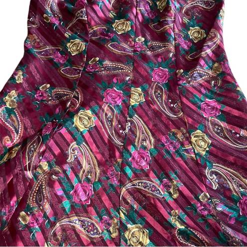 Frederick's of Hollywood  Vintage Paisley Plum Slip m