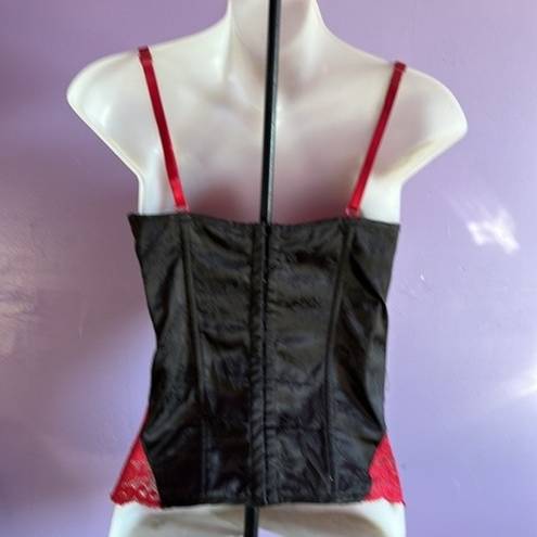 Frederick's of Hollywood 𝅺 Black/Red Bustier Size 34