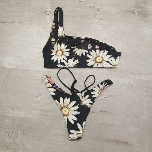 Agua Bendita 💕💕 Roma Moss Bikini Top + Egle Moss Bikini Bottoms ~ Floral M NWT