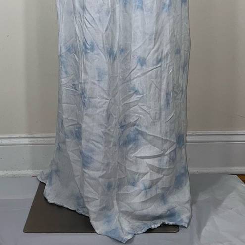 Boho Me  Blue & White Cloud Pattern Dress 2X/3X