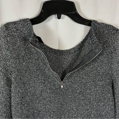 Divided  Women’s Crewneck Pullover Sweater Gray Silver Sparkly Metallic Thread 4