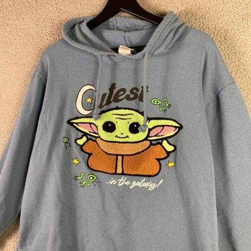 Star Wars Yoda Grogu Hoodie  Baby Womens Size XL Sweatshirt Mandalorian Graphic