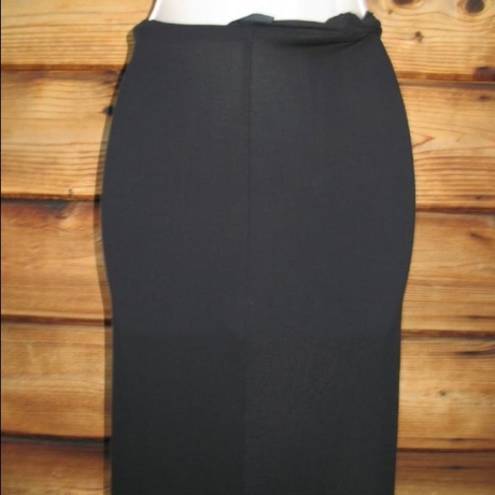 Donna Karan Black Matte Jersey Maxi Skirt