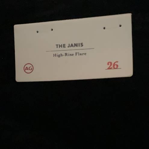 AG Adriano Goldschmied AG The Janis High Rise Flare Velvet Super Black Jeans Size 26 NWT Revolve