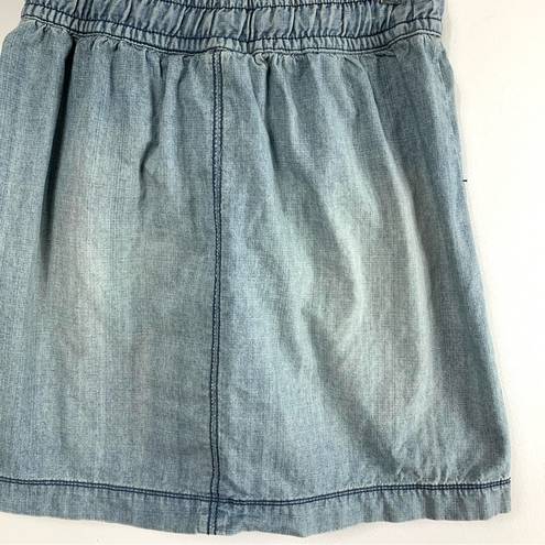 DKNY  Jeans Drawstring Waist Denim Skirt