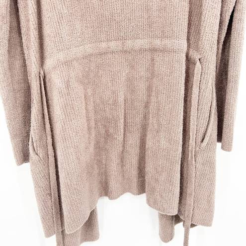 Barefoot Dreams  Womens CozyChic Lite Knit Waist Tie Cardigan Sweater Size XL