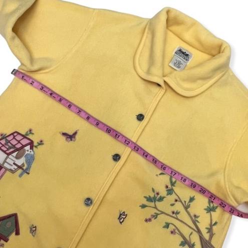 Northern Reflections Vintage Yellow Fleece Birdhouse Jacket •  