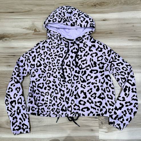 Beach Riot  x Revolve Bryce Hoodie Purple Black Cheetah Women’s Medium