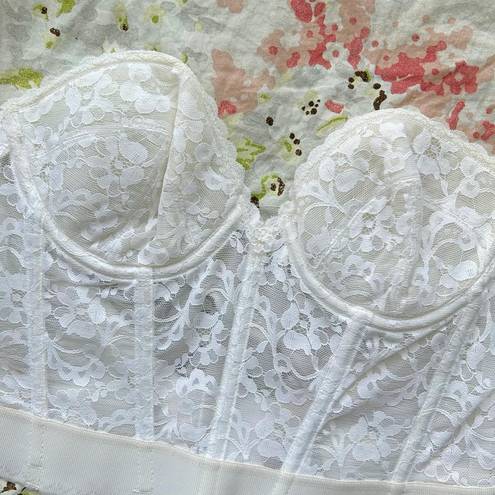 Frederick's of Hollywood  White Lace Bustier Top