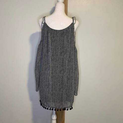 Heartloom Bri black & white off-the-shoulder mini dress size S