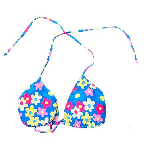 Blackbough NWT  Swim Retro Floral Triangle Bikini Set - Blue/Pink - L/L