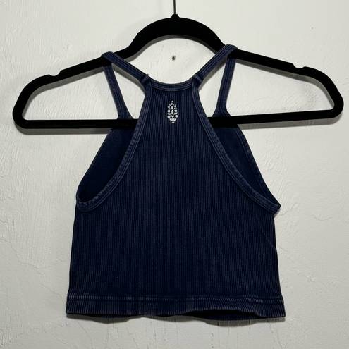 Free People NWOT  Happiness Runs Crop Deepest Navy XS/S