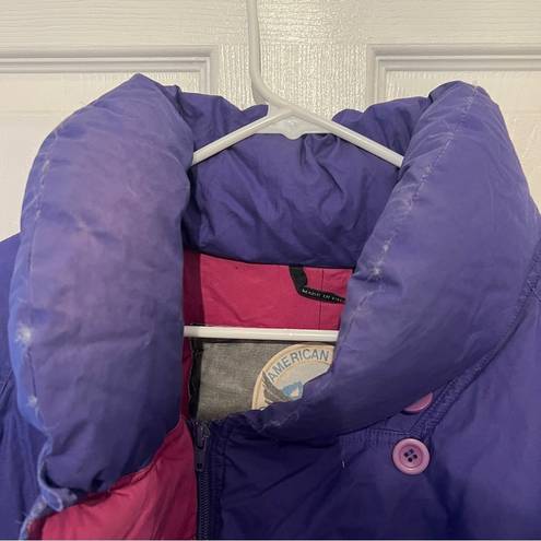 American Eagle  Vintage Women’s Purple Puffer Down Coat Size M