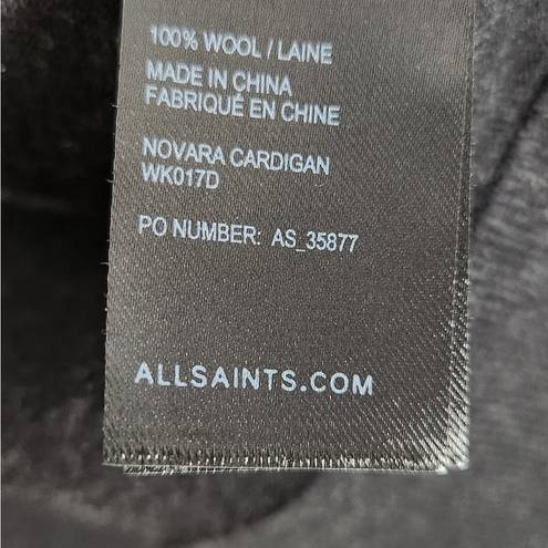 All Saints Novara Wool Cardigan Sweater Size XS Grey