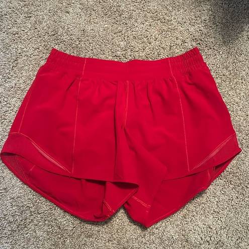 Lulu Lemon shorts - red, 4”, low-waisted