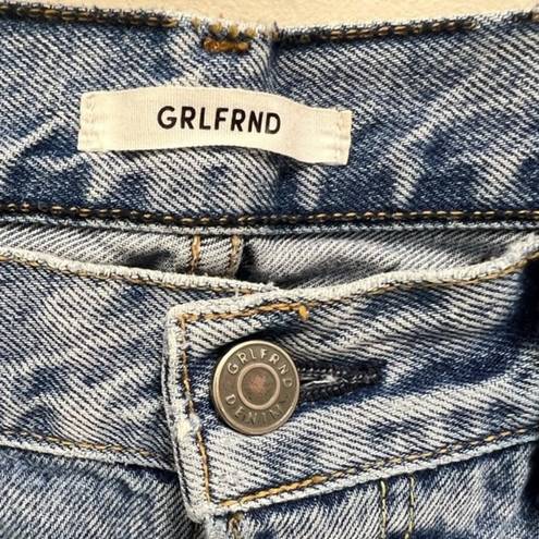 GRLFRND  Tatum Jeans High Rise Cropped Distressed in Overdrive Size 28