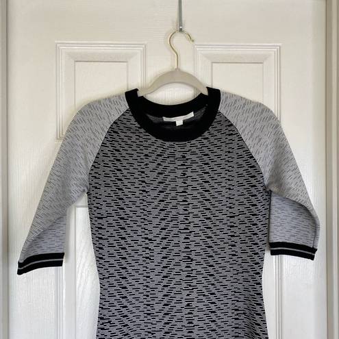 l*space JONATHAN SIMKHAI  Dye Gray Black Knit Bodycon Dress Size Small Half Sleeve