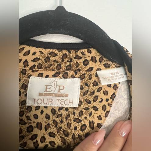 EP Pro  TOUR TECH Women’s Animal Print Leopard Golf Shirt Quarter Zip