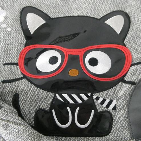 Sanrio  Chococat 2010  Glasses Scarf Striped Tote Bag Shoulder Purse Grey Red