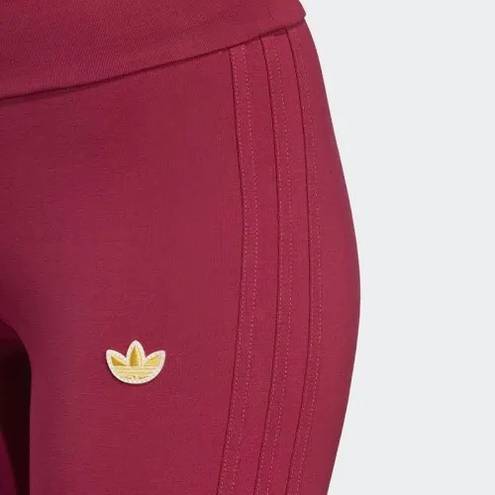 Adidas Originals Size M Preppy Varsity Leggings in Legacy Burgundy