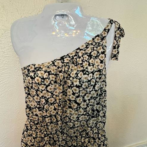 Daisy Pretty Garden One-Shoulder  print poly Sundress SZ XL