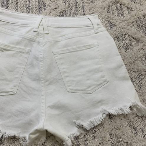 Good American High Waist Distressed Raw Hem Shorts NWT Sz 8/29