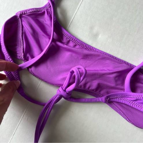 SKIMS NWT  Micro scoop bikini top Violet small