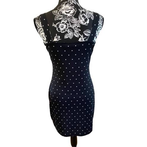 Divided  By H&M Black Polka Dot Mini Dress Formal Career Workwear