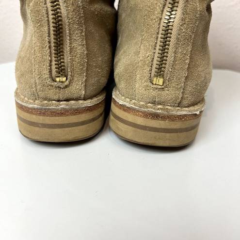 Jimmy Choo  Womens Tan Suede Shearling Lined Ankle Boots Size 37 US 6.5-7