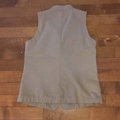 Coldwater Creek A symmetrical vest with button closing by  cotton vest size small
