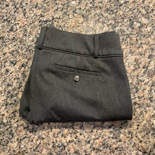 The Loft Women's Ann Taylor Charcoal Gray Marissa Straight Trousers Size 6 EUC #6337