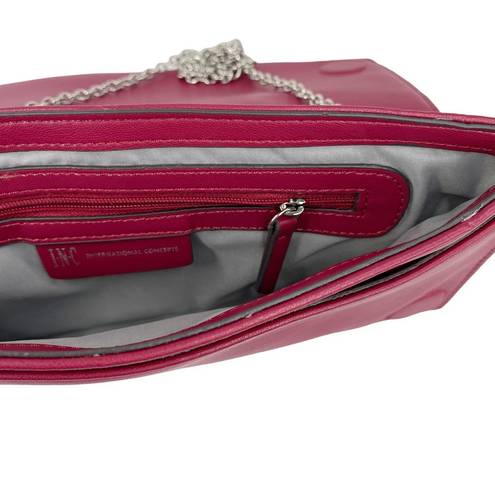 INC  Bowah Clutch Handbag Fuchsia Chain Bow Y2K New