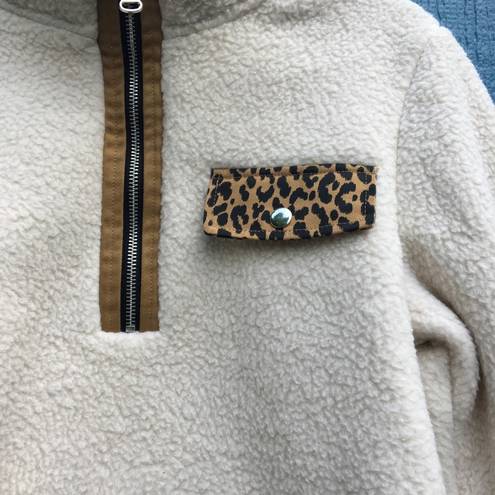 The Row NWT-A White Animal Print Accent Sweater Small