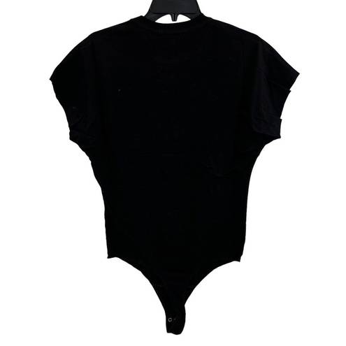 n:philanthropy  Black Short Sleeve Bodysuit Small New