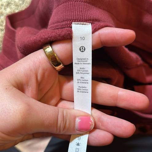 Lululemon  Scuba Joggers Fleece Size 10 Maroon