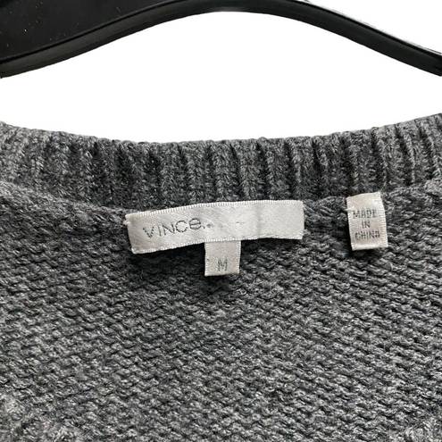 Vince  Fitted Women Medium Sweater Dress Pullover Bodycon Stretch Knit Gray